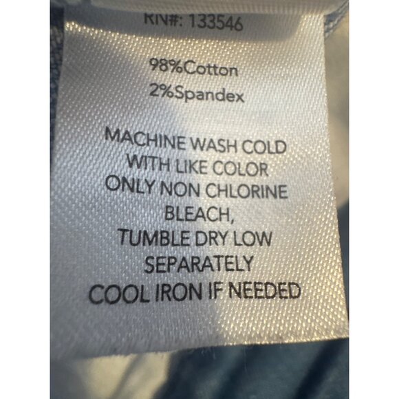 2/$30 High-Rise Light Wash Cropped Denim Jeans Straight Leg Frayed Hem - Picture 12 of 16